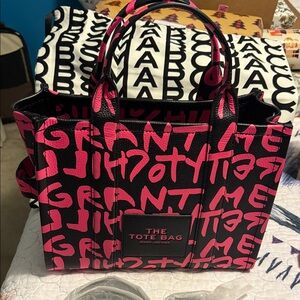 Marc Jacobs Stephen Sprouse Black and Pink Tote Bag